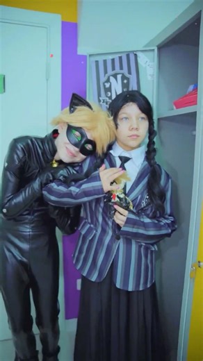 Ladybug tries to ruin Wednesday and Cat Noir’s Date! 😱 #ladybug #shorts