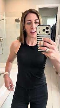 All-In-One Support Racerback Tank with Built-In Bra | Waist Length Gym Essential
