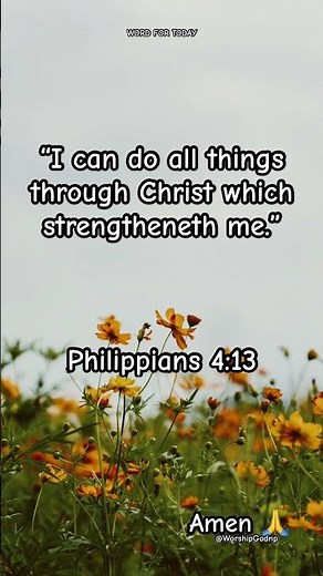 I Can Do All Things Through Christ 🙏 | Philippians 4:13 | Powerful Bible Verse