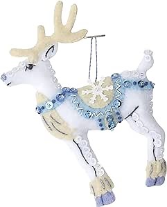Bucilla Felt Applique 6 Piece Ornament Making Kit, Winter Wonderland, Perfect for DIY Arts and Crafts, 89520E