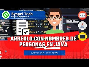 🚀 ARREGLO CON NOMBRES DE PERSONAS EN JAVA ✅ GUARDAR NOMBRES EN UN ARREGLO JAVA