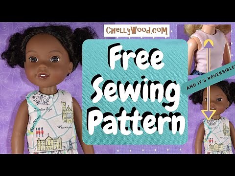 Free Doll Clothes Sewing Patterns: 10 Minute Wellie Wishers Shirt Sewing Tutorials with Free Pattern
