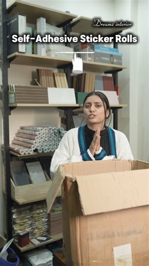 Dreamzinteriors Rohtak on Instagram: "Transform your walls in minutes✨ Self-adhesive sticker rolls that add style and texture- effortlessly🤍 . . . . . . #interiordesign #architecture #interiorinspiration #interiorideas #wholesale"