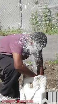 Exploding Bait Purse Prank With Paint