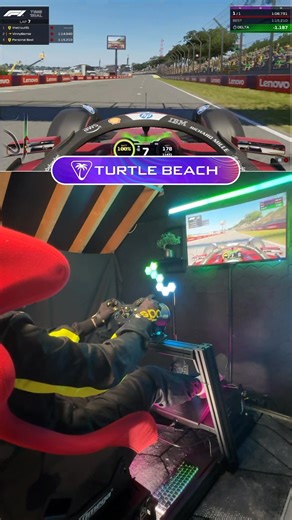 2.2K views · 15 reactions | Driving around the Brazilian GP in F1 25 using the VelocityOne Race Sim Racing rig #simracing #simracer #simracinghardware #f125 | Turtle Beach | Facebook