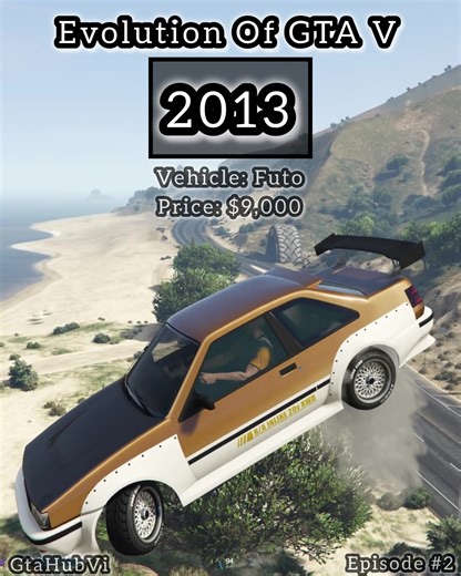 The Evolution Of Vehicles In Order On Grand Theft Auto V - Episode 2 🚘🎥🔥🏎️ 2013 Futo - 2014 Jester - 2017 Ocelot XA-21 - 2023 Dominator ASP 🎮👍🏽 #gta #gta5 #gtav #gtaonline #gta5online
