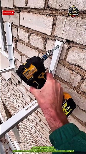 Installing a Metal Bracket on a Brick Wall Using an Impact Driver #powertools