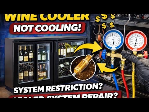 Eurodib USF54 Wine Cooler Not Cooling | System Restriction Diagnosis & Sealed System Repair