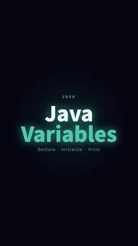 Java Variables - Declaration, Initialization, and Printing #Java #JavaBasics