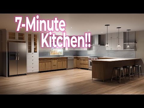 The 7-Minute Kitchen Design- As Shown! Using Chief Architect X-13