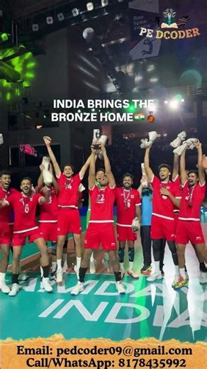 Bronze In AVC CUP 2026🔥😯#trending #volleyball #ytshorts #youtubeshorts #india #amdavad #sports #win