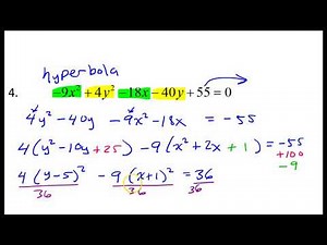 Day 14 HW (1 to 8) Classifying Conic Sections and Writing Equations in Standard Form