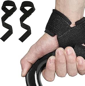 Lifting Wrist Straps – Adjustable Non-Slip Straps with Cushioned Padding – for Weightlifting, Powerlifting& Crossfit – Gym Wrist Supports, Lifting Straps(Black)