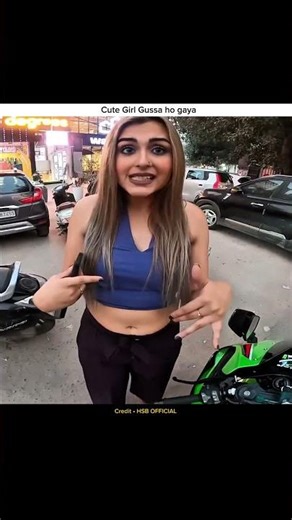 Cute Girl Gussa Ho Gayi 😡 | #shorts #cutegirl #rider #motovlog