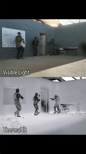 Dual Cam Explosive Breach in Texas: Visible vs Thermal IR.