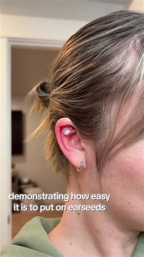 putting on earseeds is so easy! give it a try! #earseeds #fyp | ear seeds