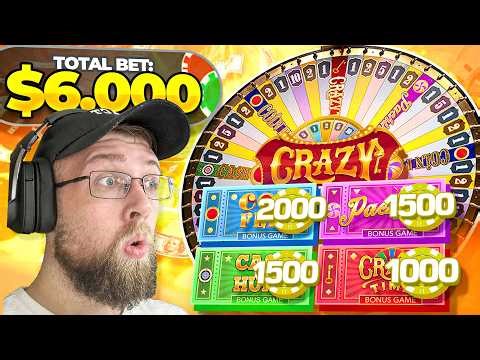 I DID INSANE $6000 ALL IN BETS ON CRAZY TIME LIVE GAME SHOW!