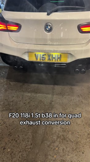 BMW F20 118i 1.5T B38 Quad Exhaust Conversion Transformation
