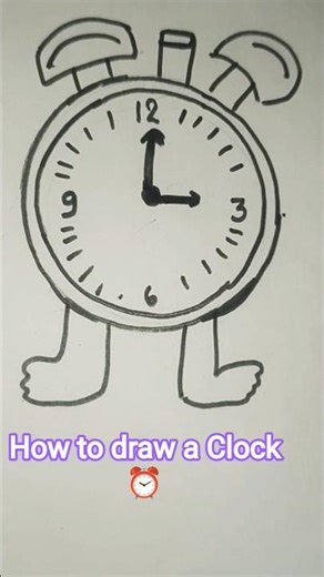 How to draw a Clock ⏰#art #drawing #easydrawing