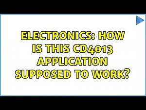 Electronics: How is this CD4013 application supposed to work? (3 Solutions!!)