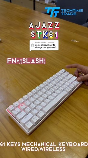 Ajazz STK61 60% 61Keys Wired/Wireless Mechanical Keyboard, 12 Modes of Backlight Shop here: https://www.tiktok.com/@techtime_trade https://www.tiktok.com/TechTimeTrade https://www.lazada.com.ph/techtime-trade https://shopee.ph/techtimetrade We are now accepting Credit Card Installment We also accept other bank credit card ✔ BPI ✔CHINABANK ✔HSBC ✔MASTERCARD #gaming #gamingkeyboard #keyboard #mechanicalkeyboard #Ajazz #gigaware #stk61 #techtimeofficial #techtimetrade #budolfinds #buynow #fyp #fory