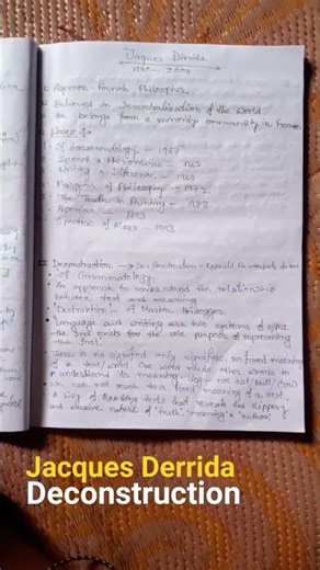 Jacques Derrida#Deconstruction#literary theory