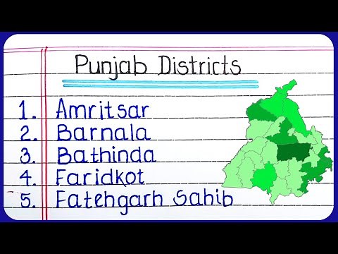 Districts of Punjab in English | Punjab District Names List in English | All 23 Districts of Punjab