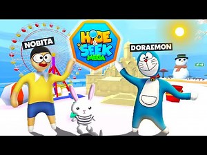 DORAEMON And NOBITA Challenge Hide And Seek In HFF !!!