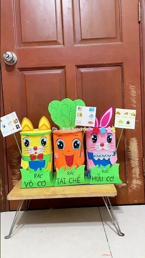 Hướng dẫn làm thùng rác phân loại bằng can nhựa 5 lít #diy #stem #taiche