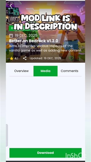 Better on Bedrock mod for MCPE #minecraft #mods #shorts #mcpe #pvp