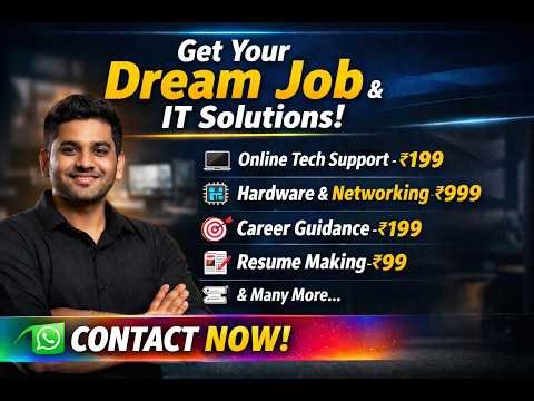 IT Support | Resume Making | Career Guidance | Laptop Repair |Complete Tech Help 🚀