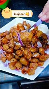 Soya Chunks Crispy Snacks😋#snacks #protein #soyabean #shorts #food #streetfood #viral #soyachunks