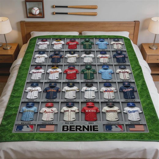 Personalized MLB Baseball Jersey Collection Blanket Custom Name All Teams Uniform Graphic Fleece Throw Sports Fan Father Day Birthday Gift - Etsy