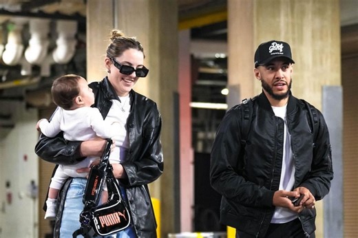 WATCH: Katie Lou Samuelson's Summer Leaguer husband puts in work at the gym with 11-month-old baby in tow