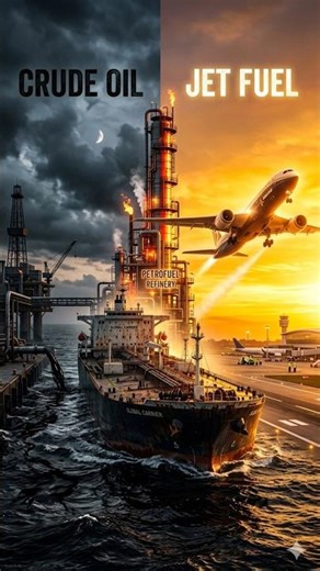 journey of oil Ocean to Sky!!! 🌊✈️ || #viral #ocean #shorts #figherjet