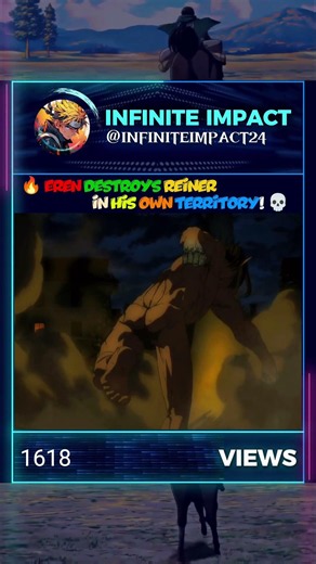 Eren destroys reiner at his own territory 🔥🔥 | #attackontitan #animeedit #anime