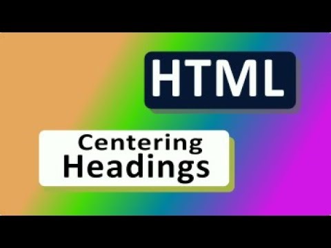 Centering heading and text in html document
