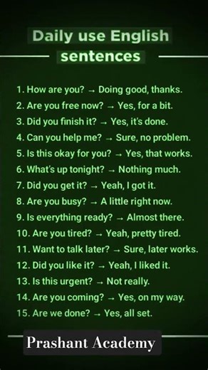 English speaking daily|| daily use English sentences