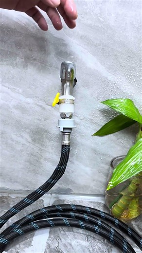 Household stainless steel one-in-two-out dual control angle valve faucet three way diverter