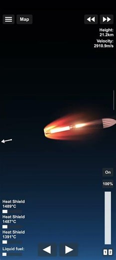 The fastest way for me to brake a spaceship.😅| game name spaceflight simulator #space