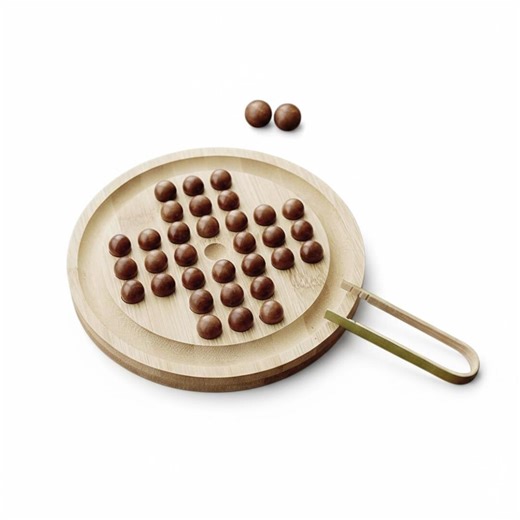 Handcrafted Wooden Peg Solitaire Game | Montessori Brain Teaser - Etsy