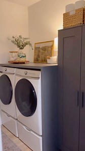 150K views · 605 reactions | Laundry Room (Carissa’s Version) ✨ Here’s the full DIY transformation from chocolate snack pack to functional cozy #diy #laundry #laundryroommakeover #laundryroominspo #laundryhacks | Carissacleansitall | Facebook