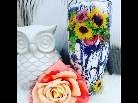 How to Crackle a Tumbler with School Glue and Paint