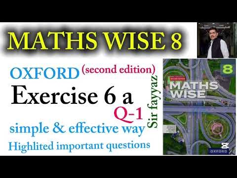 MATHS WISE 8 | EXERCISE 6A | Q-1| Algebraic Identities | OXFORD SECOND EDITION | EX 6A
