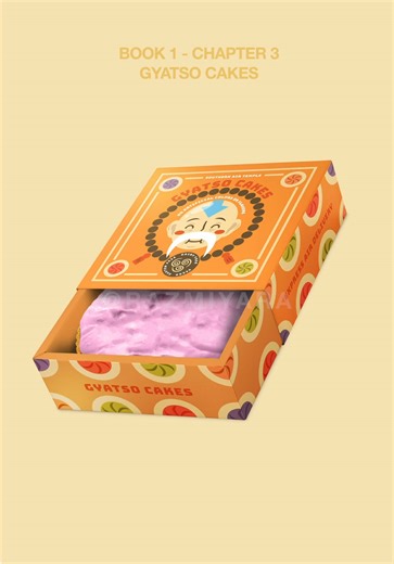 B1C3 - Gyatso Cakes 🧁 - Avatar the Last Airbender concept cake packaging design - no AI used. - #avatarthelastairbender #avatar #atla