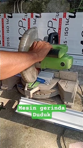 proses pemotongan alumunium menggunakan mesin gerinda duduk #tutorial #mesingerinda