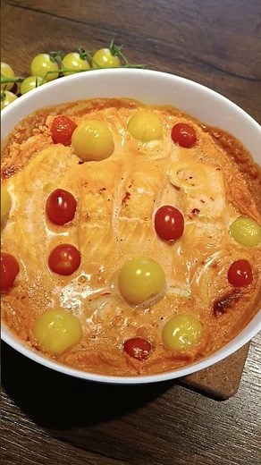 Cremiger Ofenlachs mit Kirschtomaten 🍅🐟