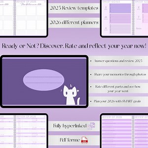 Digital Notebook, Review of 2025 and Planner of 2026, Pdf Format - Etsy