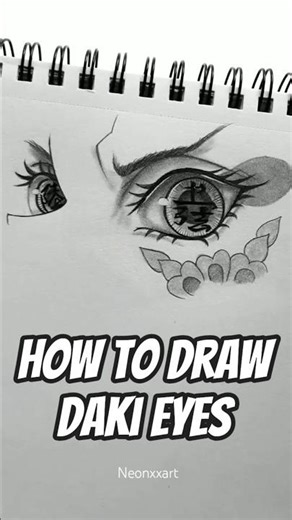 how to draw Daki eyes from Demon slayer ⛩️✨.#tutorials#howtodraw#sketch#anime#daki#eyes#demonslayer