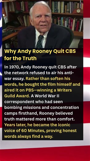 Why Andy Rooney Quit CBS for the Truth #shorts